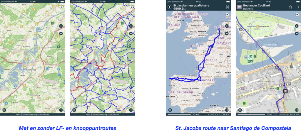 Routes & Tracks in navigatie-app